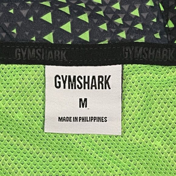 Gymshark Hooded Windbreaker Camouflage Jacket Green Men's M Workout - Picture 5 of 14